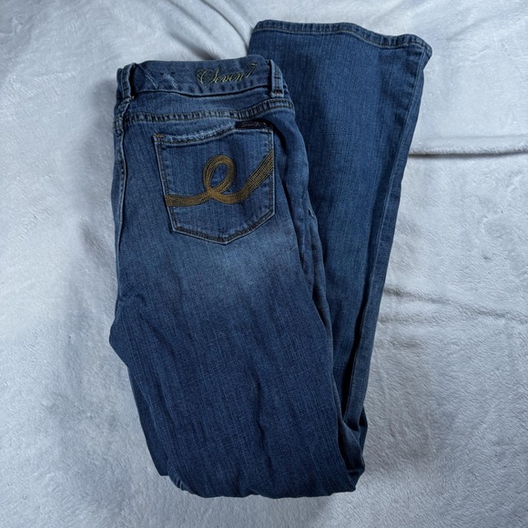 Seven7 Denim - Seven7 Jeans Womens 10 Bootcut Distressed Denim Stretch Mid Rise Embroidered